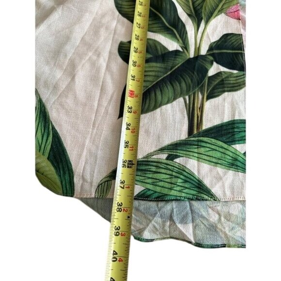 Tropical Leaf Print Kimono Cardigan 1XL/G1 Open Front Lightweight Cover-Up - Picture 5 of 8